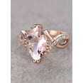 thumbnail image 2 of Limited Time Sale 1.25 carat cushion cut Morganite and Diamond Infinity Engagement Ring in 10k Rose Gold for Women, 2 of 2