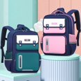thumbnail image 2 of 1pc Schoolbag Primary School Children Study Burden Reduction Brain Protection Backpack Large Capacity Simple College Backpack Children's Birthday Gift For School Opens, 2 of 5