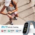 thumbnail image 4 of Reloj rastreador de actividad física TOOBUR Band 8 Heart Rate IP68 Slate, 4 of 7