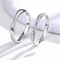 thumbnail image 3 of Anillo ajustable para parejas Love Illusion de plata 925, 3 of 3