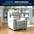 thumbnail image 2 of Flash Furniture Charlie Deluxe Padded Contemporary White Vinyl Kids Recliner with Storage Arms, 2 of 14