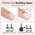 thumbnail image 3 of modelones Top Coat with Builder Nail Gel, Nude Pink Color Builder Top Nail Kit for Apex Building Thickening Extension, LED Lamp Cured Color Base Shine Finish Top Coat 10ml Home DIY Salon, 3 of 9