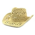 thumbnail image 1 of Simplicité Nouveau Style Western Chapeau de Paille Cowboy Classique Percé, 1 of 5