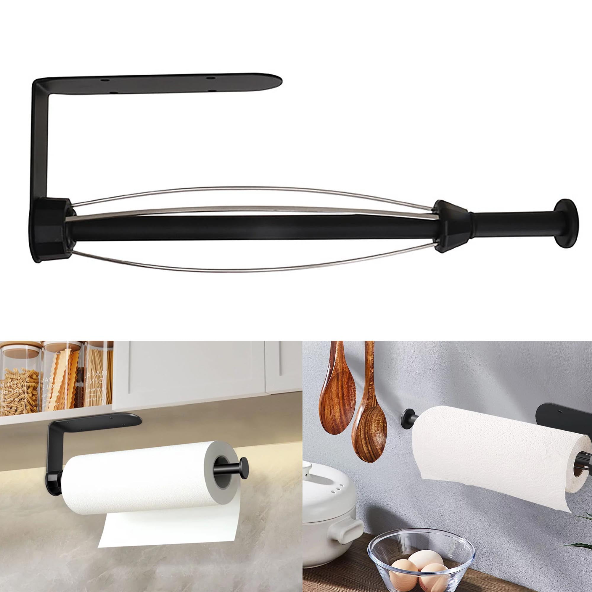 Paper Towel Holder, Wall Mount Paper Towel Holder Under with Damping Effect for Kitchen