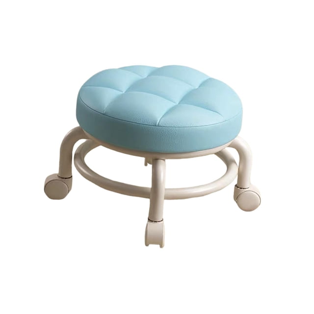Taburete rodante bajo Sunnimix Azul claro Asiento de ruedas