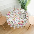 thumbnail image 4 of Beautiful Watercolor Flowers Round Tablecloth 60 Inch Spring Summer Floral Table Cloth Washable Farmhouse Tablecloth Kitchen Dining Table Terrace Picnic Party Wedding Decor, 4 of 6