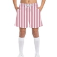 thumbnail image 2 of Maean Boys Beach Shorts Striped Vacation Lounge Short Pants Summer Elastic Waist Loose Shorts with Pockets, 2 of 7