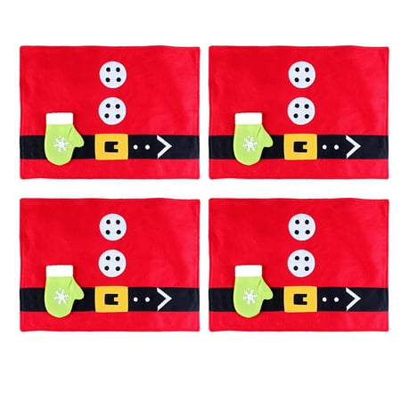 

Kitchen-Assistant! Placemat Clearance Merry Christmas Placemats With Santa Snowman Print Non Slip Placemats Washable Placemats Quality life starts from here!