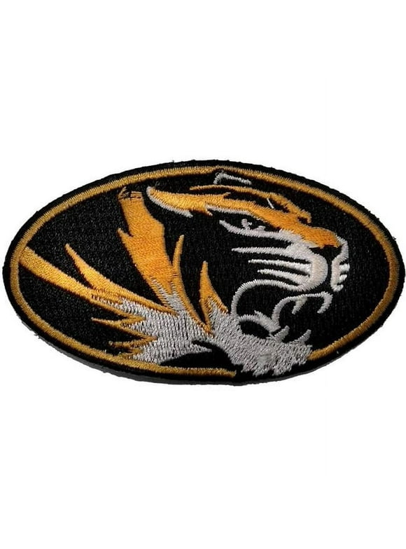 cloth hook and eye  2.5 x 1.5 in. NCAA Missouri Tigers University of Missouri Embroidered Patch Sew-On & Iron-On