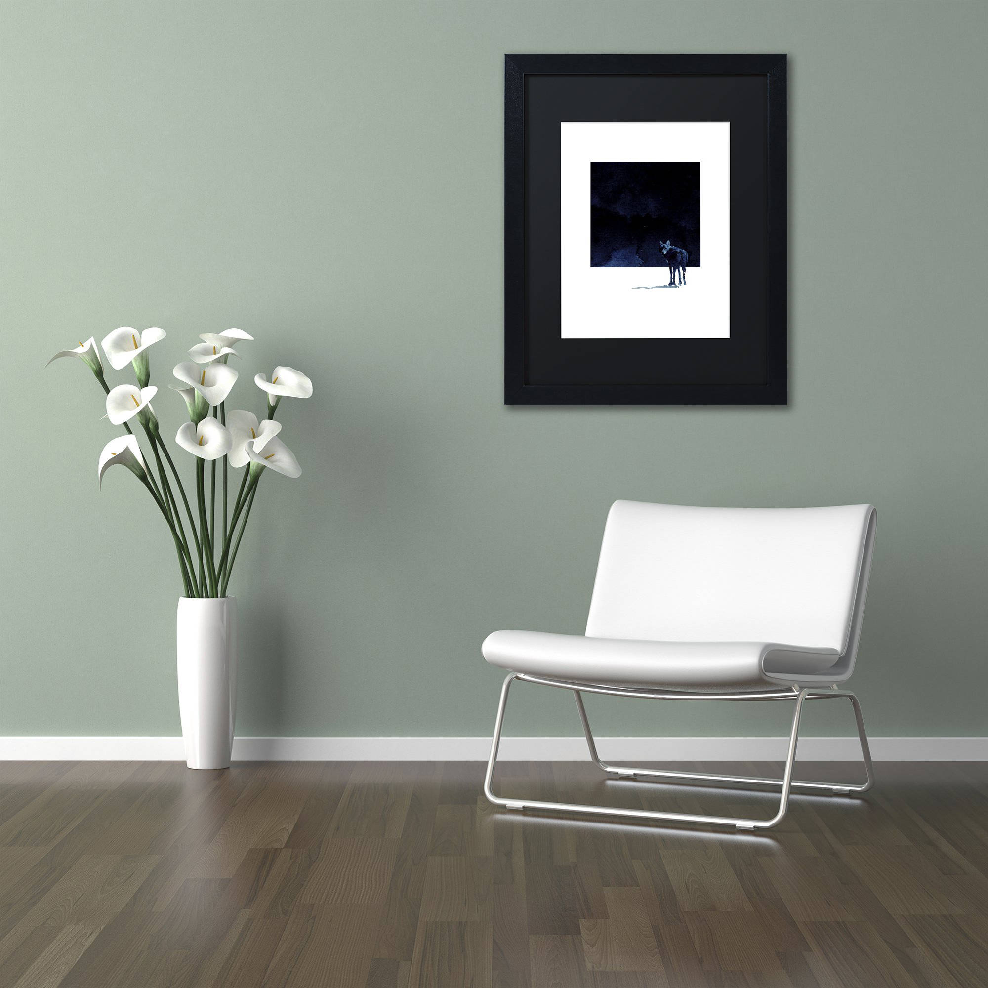 Trademark Fine Art 'I'm Going Back' Canvas Art by Robert Farkas, Black Matte, Black Frame