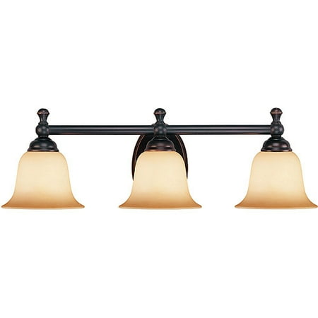 Hardware House 3-Light Bathroom Wall Fixture, Bronze