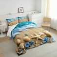 thumbnail image 5 of Erosebridal Coastal Marine Bedding King Comforter Set, Kawaii Seashell Down Comforter, Cartoon Beach Decor, Reversible 3 Pieces, 5 of 7