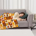 thumbnail image 6 of Fleece Throw Blanket Super Soft Warm Flannel Fall Thanksgiving Maple Leaves Child Blankets for Couch, Sofa Bed, Cozy,Lightweight,Autumn Pumpkin Maple Yellow Leaves,40x50 Inches, 6 of 8