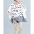 thumbnail image 5 of Women Short Sleeve Letters Print Crewneck Tops T-Shirt Blouse GA2335 White, 5 of 5