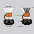 thumbnail image 3 of Pour Over Coffee Maker 14oz Paperless Glass Carafe with Stainless Steel Filter Reusable Glass Coffee, 3 of 8