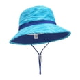 thumbnail image 2 of Ccpelsie Girls and Boys Sun Hat Baby Beach Hats Kids Summer Protection Cap Toddler Breathable Caps Wide Brim Neck Flap Light Blue,S, 2 of 5