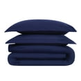 thumbnail image 6 of Brooklyn Loom 100% Flax Linen Navy 3-Piece Full/Queen Comforter Set, Solid Casual themed, Adult Bedding, OEKO-TEX Certified, 6 of 8