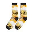 thumbnail image 5 of Crew Socks for Women Men, Honey Bee  Moisture Running Athletic Football Striped Socks Cushion Tube Socks, 5 of 7
