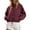 Wine, variant on HGIEYS Womens Cropped Hooded Windbreaker, Zip Up Casual Lightweight Outdoor Jacket