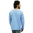 thumbnail image 3 of Atasi Men's Round Neck Blue Kurta Cotton Roll-Over Sleeve Shirt-Large, 3 of 7