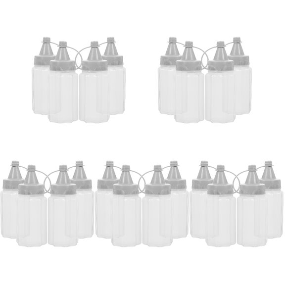 Hemoton 20-Pack Reusable Squeeze Bottles for Honey, Jam, and Condiments - Ideal Dispenser for Home and Restaurant Use