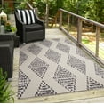thumbnail image 2 of Linon Outdoor Washable Area Rug Collection, Ivory and Brown, 5' x 7', 2 of 8