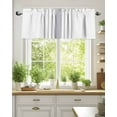 thumbnail image 2 of Modern Gray Striped Valances for Windows Simple White Background Valance Rod Pocket Light Filtering Short Window Treatments Curtains for Kitchen Bathroom Living Room Bedroom, 1 Panel, 42 x 12 Inch, 2 of 7
