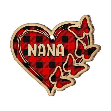 

VerPetridure Heart Butterfly Personalized Wood Ornament Pendant Ornament Digital Cut File Heart Butterfly Print Personalized Wood Ornament