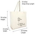 thumbnail image 4 of DALIX Monogram Bag Personalized Totes For Women Open Top Natural Letter Z, 4 of 8