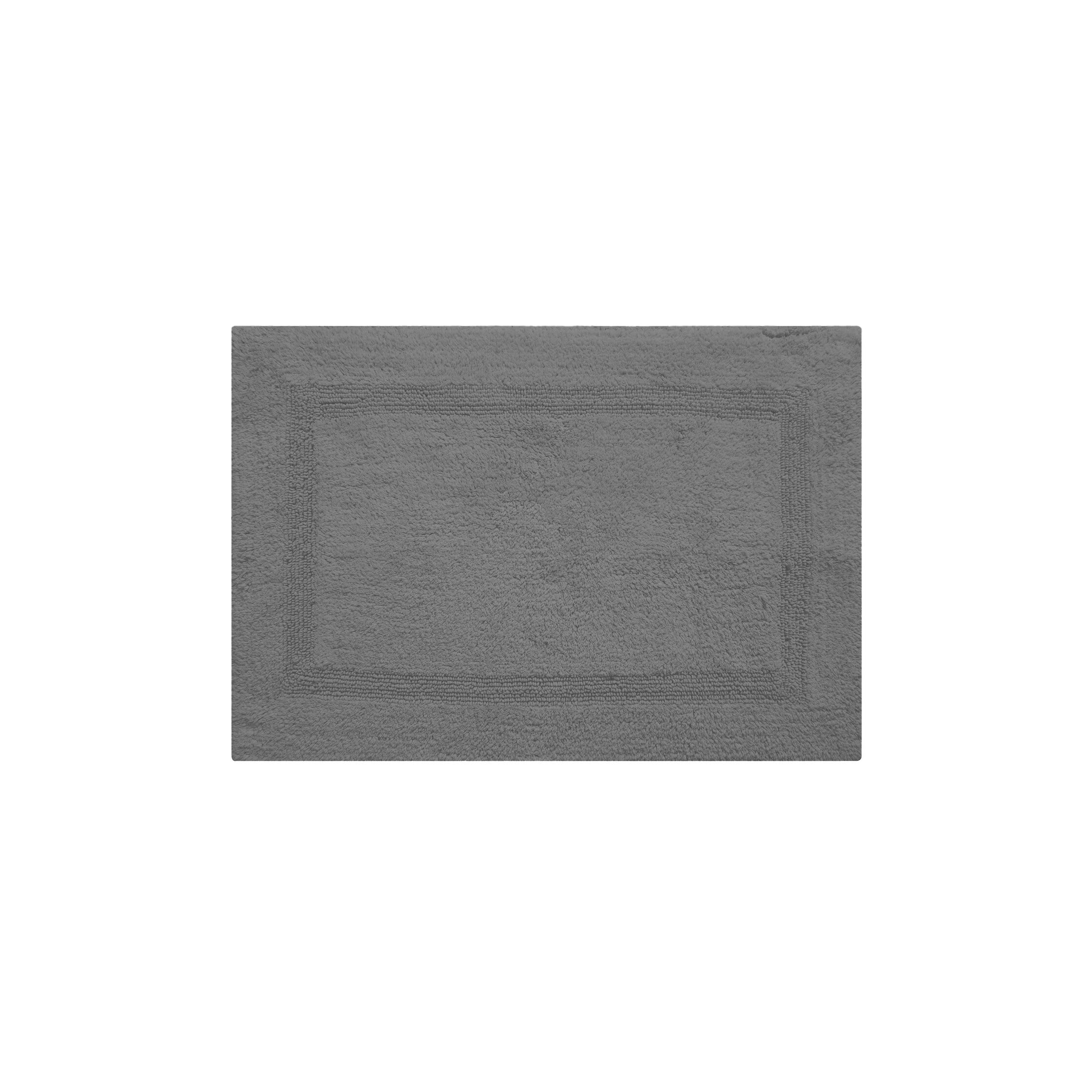 Fabstyles 100% Cotton Reversible Bath Rug 3200 GSM Soft & Absorbent Heavyweight Bath Mat, Blue, 20x32