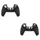 thumbnail image 1 of Injueey Funda de silicona suave para controlador de juegos Manija Cubierta protectora Reemplazo para 5 PS5 Negro 2Conjunto, 1 of 6
