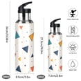 thumbnail image 2 of Yayeee 20oz Insulated Water Bottle Double Wall Stainless Steel with Flip Straw Lid, Beige Simple Shapes, 2 of 7
