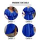thumbnail image 4 of Vestido cruzado con falda larga y vuelo, sexy, con cuello en V, manga larga, con lazo en la cintura, informal, para mujer - azul, 4 of 7