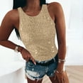 thumbnail image 4 of Miluxas Women's Sequin Tank Tops Sleeveless Scoop Neck Sparkly Party Camisole Vest Gold M(M), 4 of 9