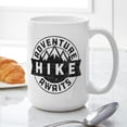 thumbnail image 6 of CafePress - Hike Adventure Awaits - 15 oz Ceramic Large White Novelty Mug, 6 of 6