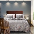 thumbnail image 4 of 3 unids/set estilo moderno 100% poliéster juego de cama funda de almohada sábana ajustable (Queen), 4 of 8