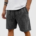 thumbnail image 3 of JoveMarine Men's Casual Summer Shorts, Versatile Solid Color Shorts for Daily Work and Beach, Lightweight Breathable Elastic Waist Shorts Black L, 3 of 6
