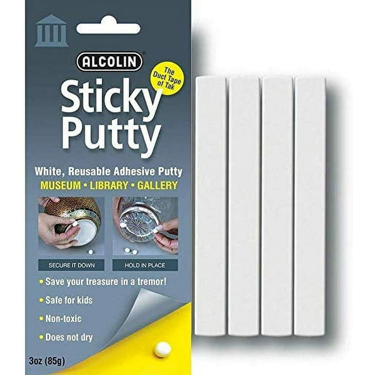 Alcolin 1 Sticky Putty- Reusable Museum & Gallery Quality Adhesive Putty,-  2 Pack