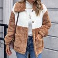 thumbnail image 2 of Lilgiuy Women Jacket Solid Jacket Button Pocket Turndown Neck Slim Fit Warm Medium And Long Jacket Winter Clothes for 2022, 2 of 4