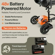 SuperHandy Folding Mobility Scooter Plus - 48V 2Ah Battery System, Lightweight,