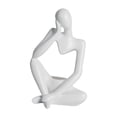 thumbnail image 4 of GROWTH TANK Modern Thinker Figurine Candle Holder Sculpture Handmade Candlestick Centerpiece White, 4 of 9
