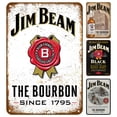 thumbnail image 1 of (9) (Juego 4 Uds) Pintura Hojalata Rectangular 30*40cm Jimbeam Plano Whisky Póster Caligrafía Y Serie Pintura, 1 of 9