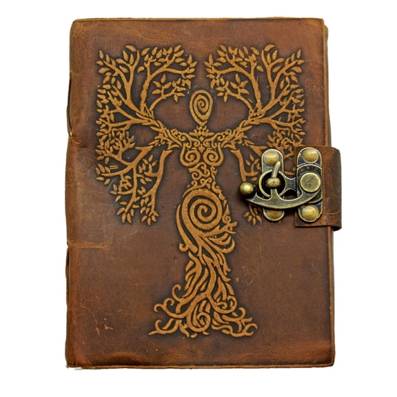 Soft Leather Goddess Tree of Life Journal (Hardcover)
