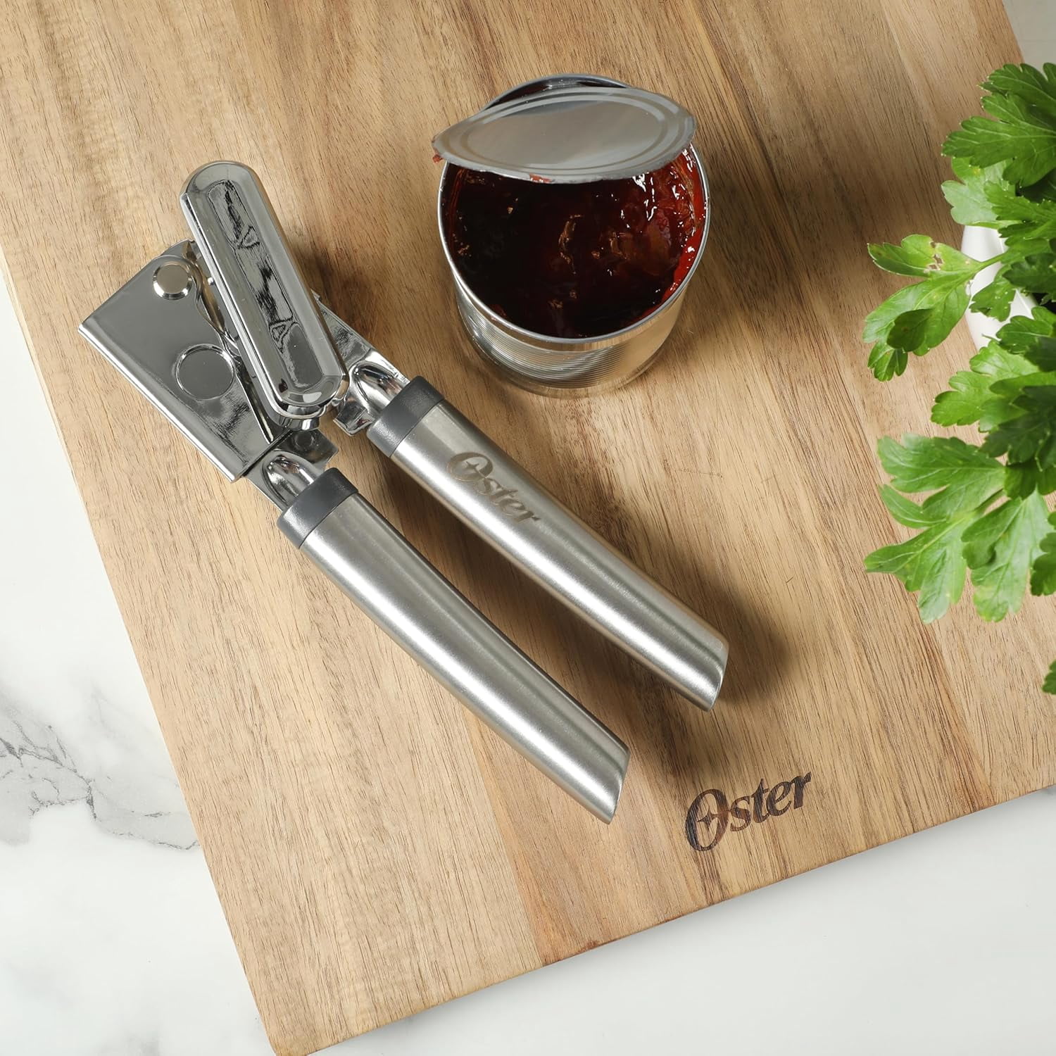 JJEAN-Chadswyck 8\u201d Can Opener, Stainless Steel Manual Can Opener with Soft Grip Handles, Smooth Edge Cutting, Dishwasher Safe