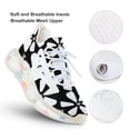 thumbnail image 3 of Flower Black White Walking Shoes for Men Woman Lightweight Tennis Fashion Elastic Sports Shoes Cushion Basketball Shoes, 3 of 7