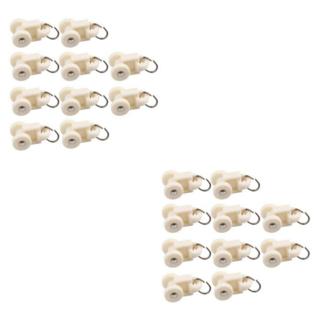 relayinert Rail de Rideau Robuste 10 Pcs Rail Coulissant Robuste Crochet de Transport Roulant Support de Plafond Solide et Durable Style Blanc 10 2Ensemble