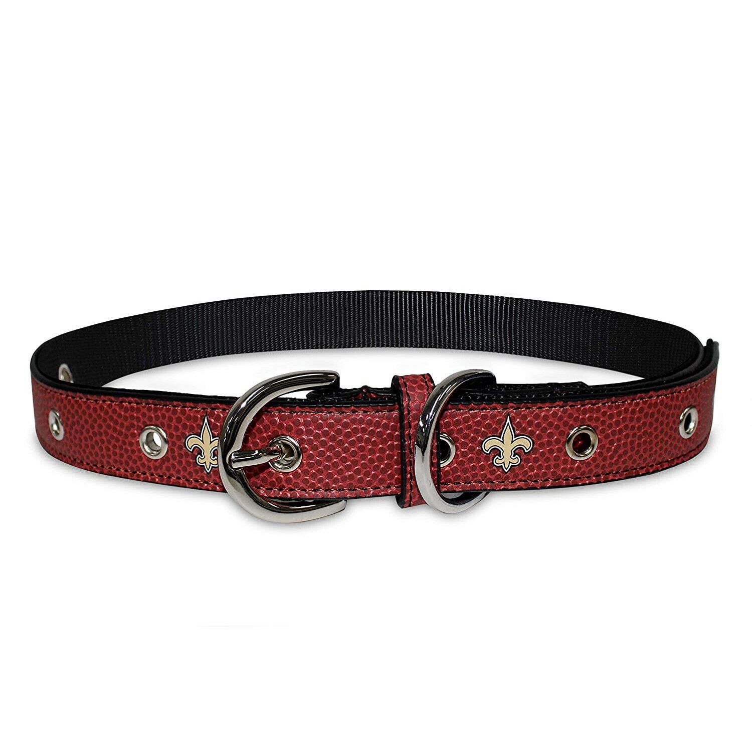 Pets First NFL New Orleans Saints Best Dog Collar NFL Signature PRO PVC-Leather Premium - Large