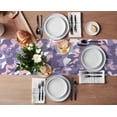 thumbnail image 3 of Table Runner Dresser Scarves 90 Inch Long, Abstract Camouflage Pink Purple White Linen Dining Table Runners Army Camo Texture Tabletop Scarf for Wedding Holiday Party Kitchen, 3 of 7