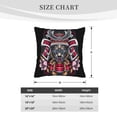 thumbnail image 5 of LNWH Samurai Girl Warrior Throw Pillow Covers, Square Soft Linen Decorative Pillow Cases, 16"x16", 5 of 8