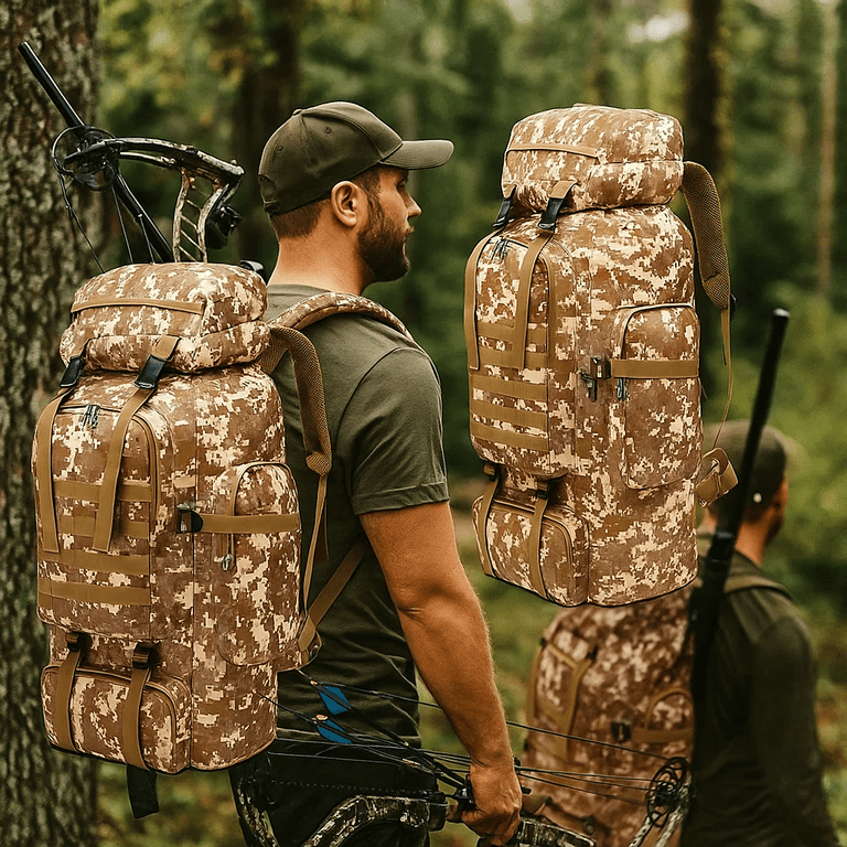 Cooltop 80L Waterproof Nylon Hiking Backpack, Large Capacity  display picture 3